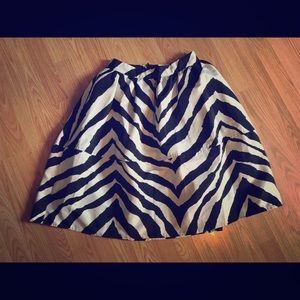 Zebra Print High Waisted Skirt